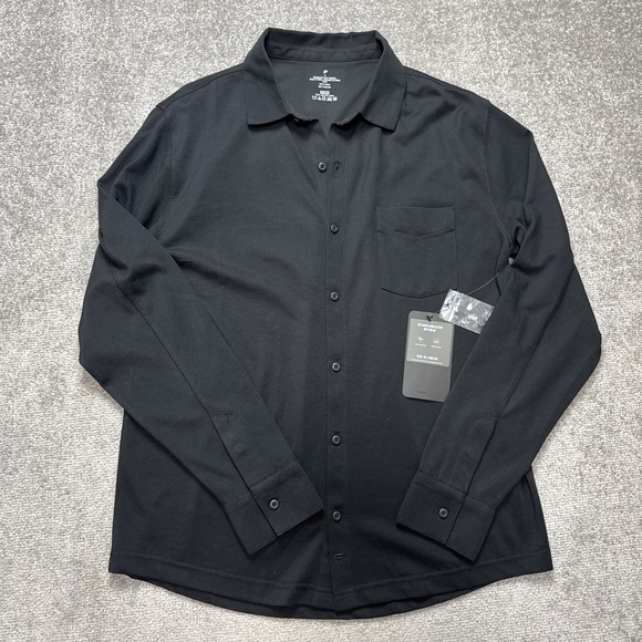 Fabletics Other - NWT Fabletics Medium Dash Long Sleeve Button Up Black Solid MSRP $89